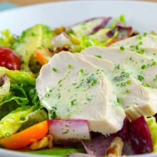 Poached Chicken Salad with Buttermilk Vinaigrette
