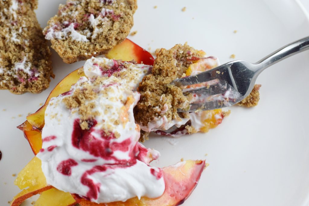 Grilled Nectarine Shortcake with Fork