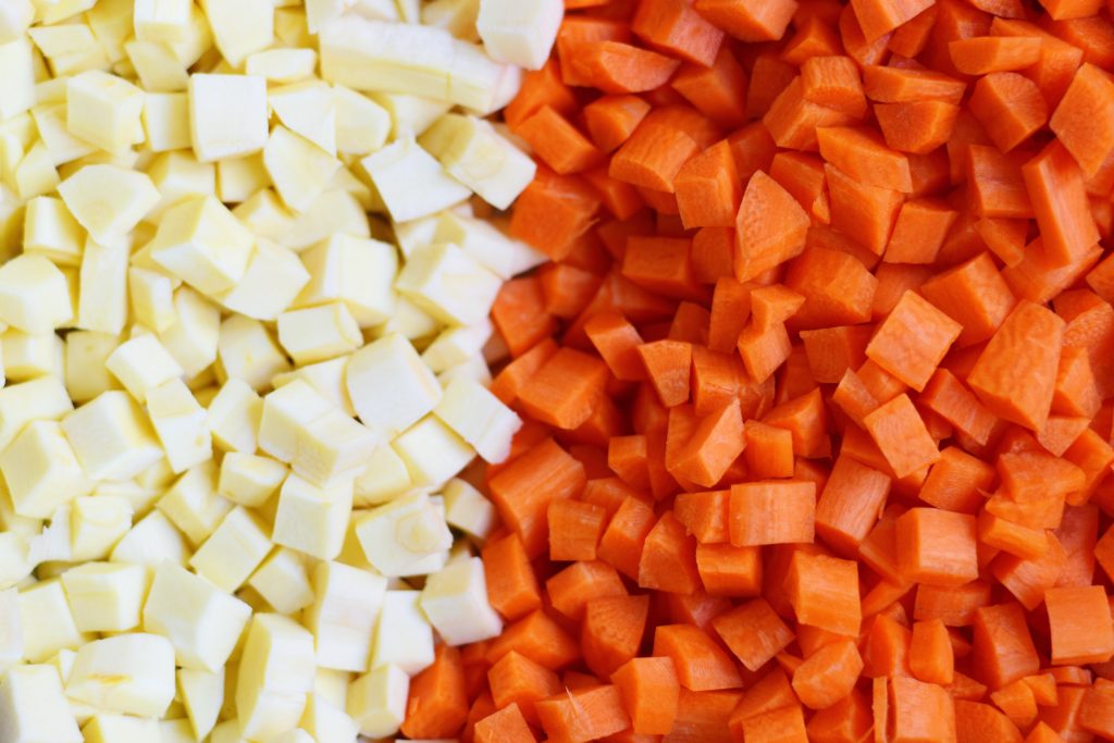 Prepped Parsnips and Carrots