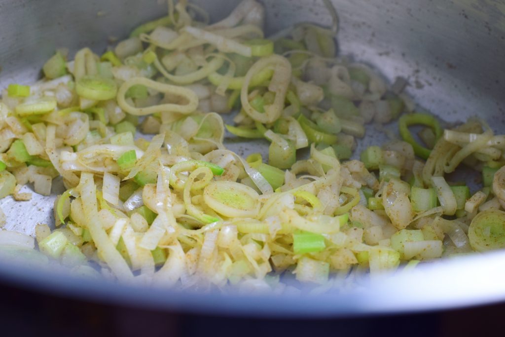 Softened Aromatics for Creamy Carrot Parsnip Soup