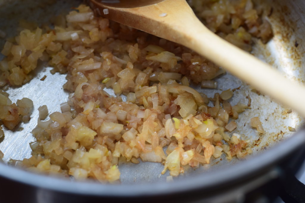 Deglazing Onions with Vinegar
