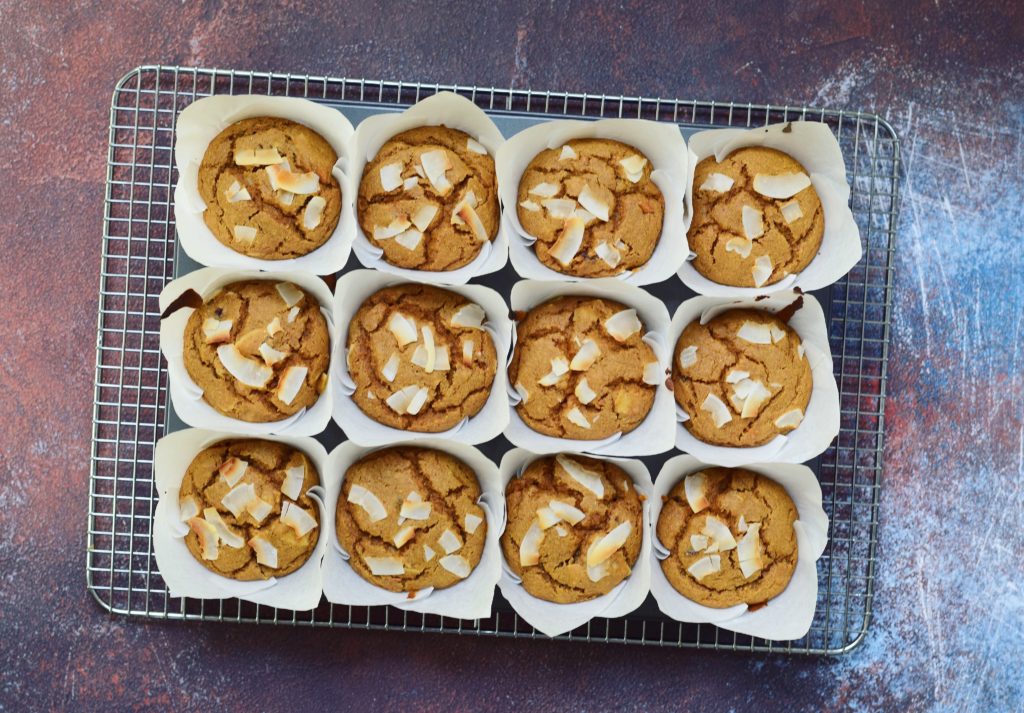 Paleo Tahini Sweet Potato Muffins Cooling