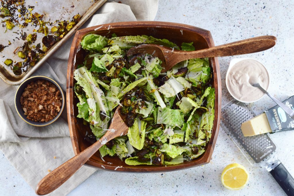 Vegan Brussel Sprout Caesar Salad 15