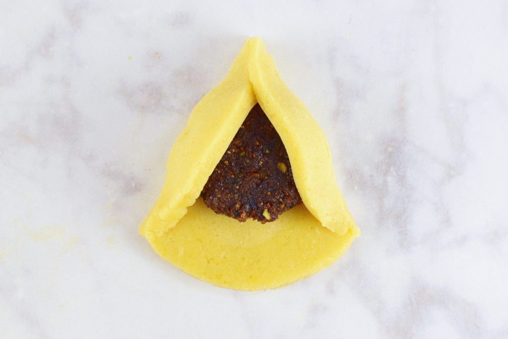 Apricot Fig Hamantaschen Second Fold