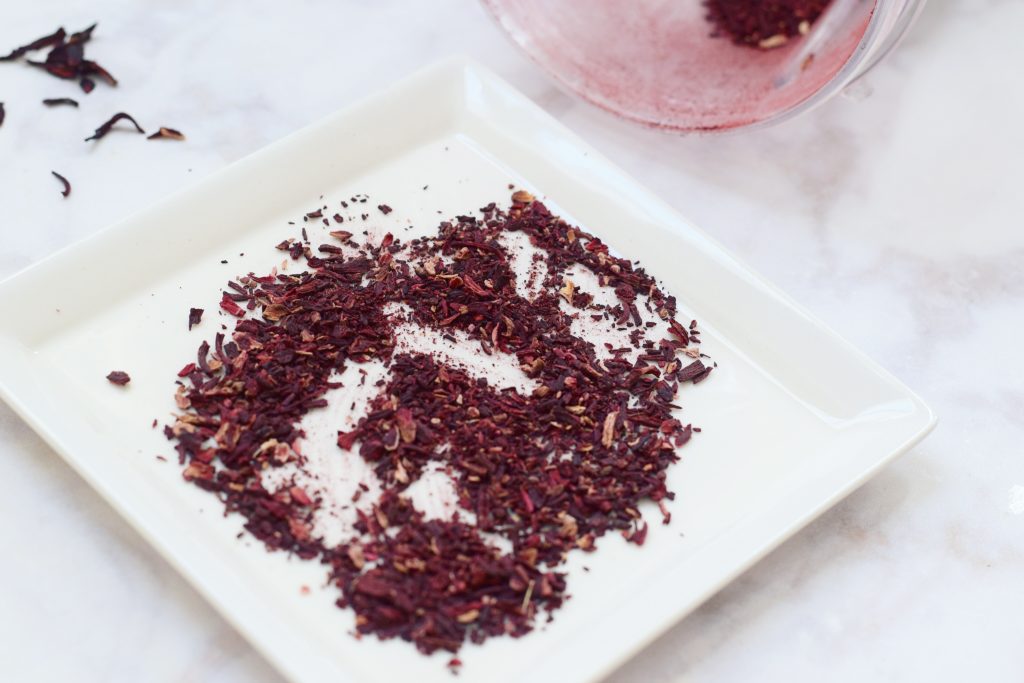 Grinding Dried Hibiscus