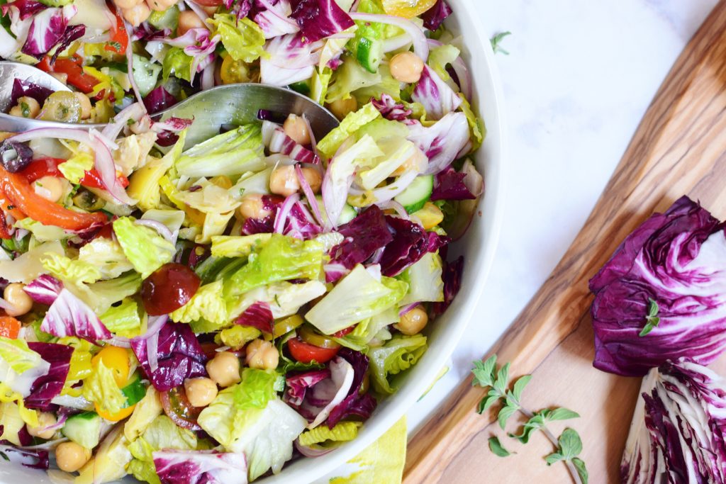 Vegan Classic Italian Chopped Salad Closeup 4