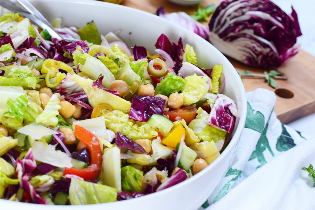 Vegan Classic Italian Chopped Salad Closeup 5