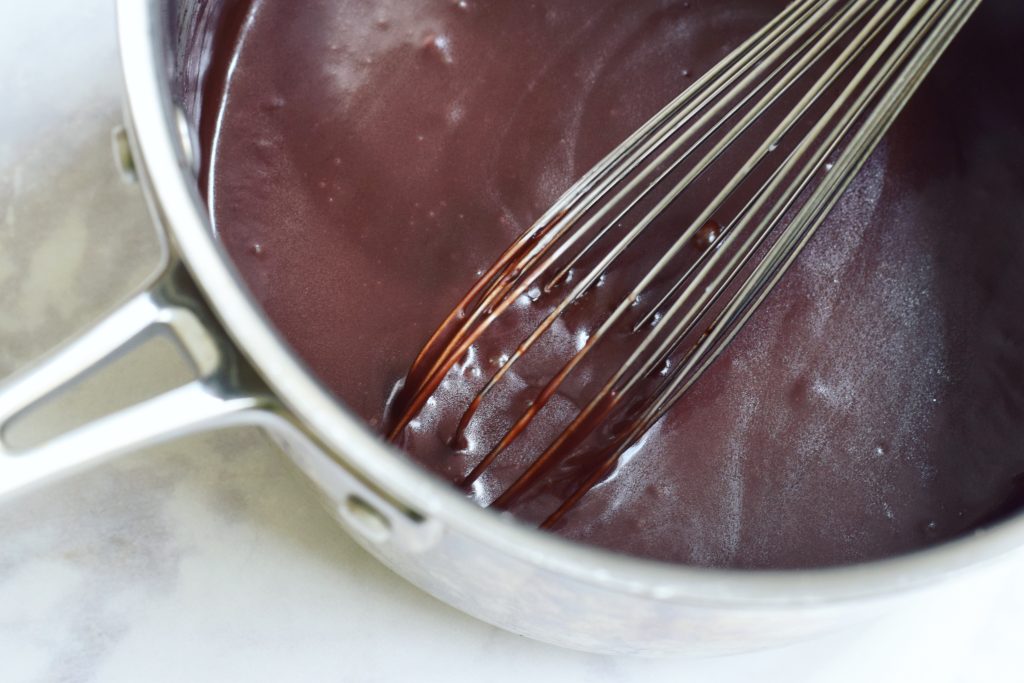 vegan pudding cocoa base before adding dark chocolate